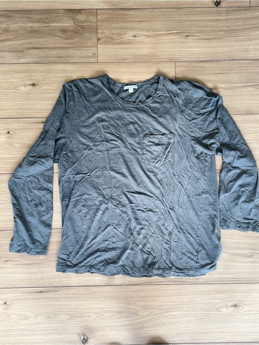 James Perse Men's Long Sleeve Pocket Tee - Gray